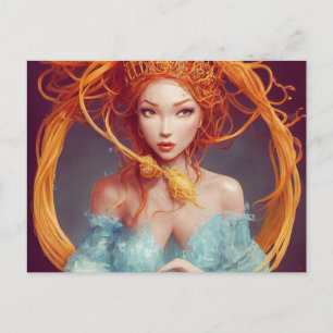 Spaghetti Goddess Postcard
