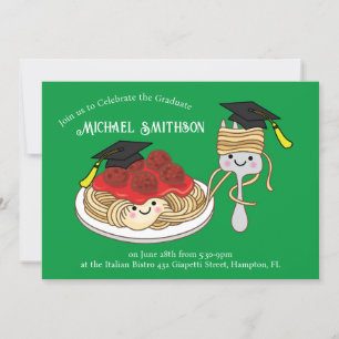 Spaghetti Graduation Party Invitation