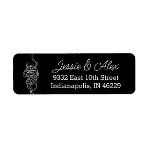 Spaghetti Invitation Return Address Label