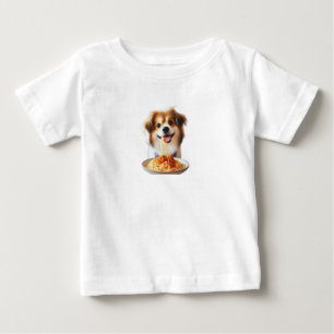 spaghetti-loving dog t-shirt