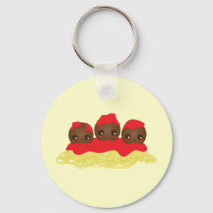 Spaghetti & Meatballs Key Ring