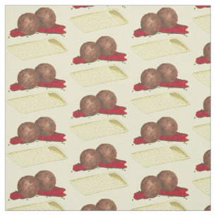 Spaghetti Meatballs Penne Pasta Italian Food Cook Fabric