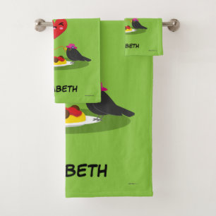 Spaghetti Meatballs Romantic Date Add Your Name Bath Towel Set
