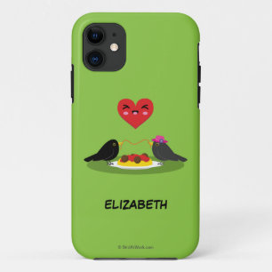Spaghetti Meatballs Romantic Date   Add Your Name iPhone 11 Case