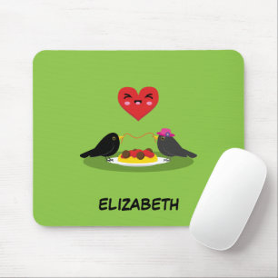 Spaghetti Meatballs Romantic Date   Add Your Name Mouse Mat