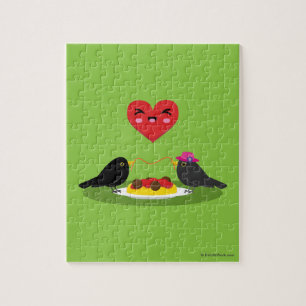 Spaghetti Meatballs Romantic Date Jigsaw Puzzle
