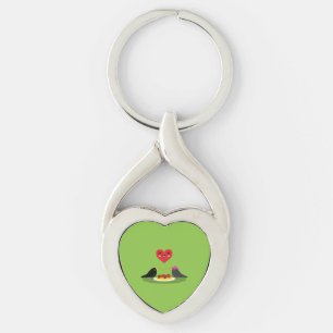 Spaghetti Meatballs Romantic Date Key Ring