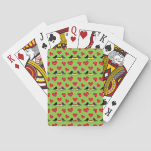 Spaghetti Meatballs Romantic Date Pattern Playing Cards