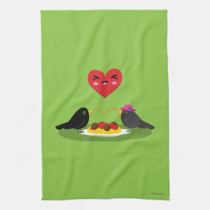 Spaghetti Meatballs Romantic Date Tea Towel