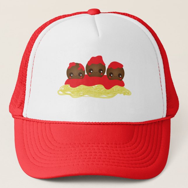 Spaghetti & Meatballs Trucker Hat (Front)