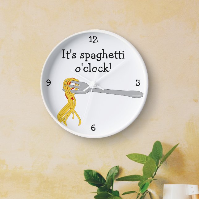 Spaghetti O'Clock fun food graphic Clock (Creator Uploaded)