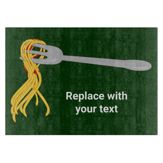 Spaghetti on fork - Italian kitchen design Cutting Board (Front)