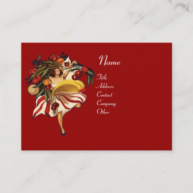 SPAGHETTI PARTY DANCE,ITALIAN KITCHEN AND TOMATOES BUSINESS CARD (Front)