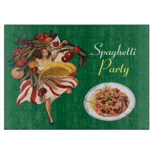 SPAGHETTI PARTY DANCE,ITALIAN KITCHEN AND TOMATOES CUTTING BOARD