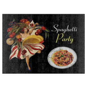 SPAGHETTI PARTY DANCE,ITALIAN KITCHEN AND TOMATOES CUTTING BOARD