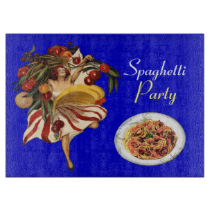 SPAGHETTI PARTY DANCE,ITALIAN KITCHEN AND TOMATOES CUTTING BOARD