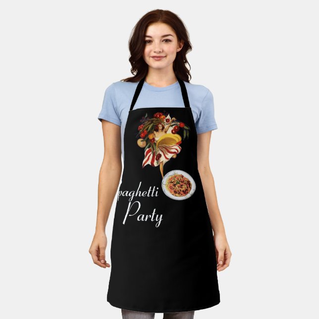 SPAGHETTI PARTY DANCE,ITALIAN KITCHEN TOMATOES  AP APRON (Worn)