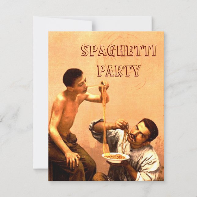 Spaghetti party  invitation (Front)