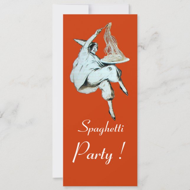 SPAGHETTI PARTY, ITALIAN KITCHEN dinner, brunch Invitation (Front)