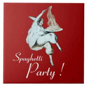 SPAGHETTI PARTY,ITALIAN KITCHEN Dinner Invitation Tile