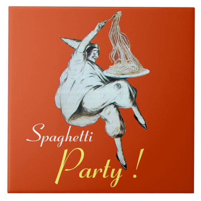 SPAGHETTI PARTY, ITALIAN KITCHEN ,orange Tile (Front)