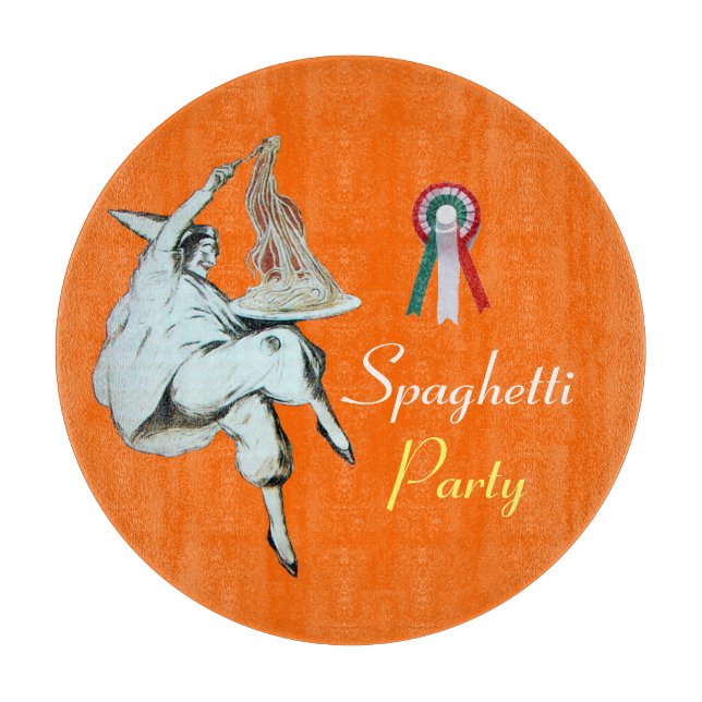 SPAGHETTI PARTY ITALIAN KITCHEN, RESTAURANT,Orange Cutting Board (Front)