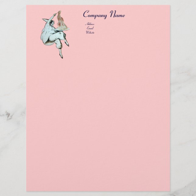 SPAGHETTI PARTY, ITALIAN KITCHEN,RESTAURANT pink Customised Letterhead (Front)