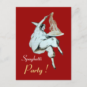SPAGHETTI PARTY ITALIAN KITCHEN, RESTAURANT Recipe Postcard