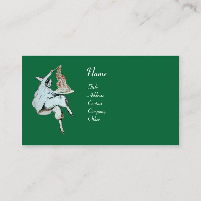 SPAGHETTI PARTY ITALIAN KITCHEN, RESTAURANT red Business Card (Front)