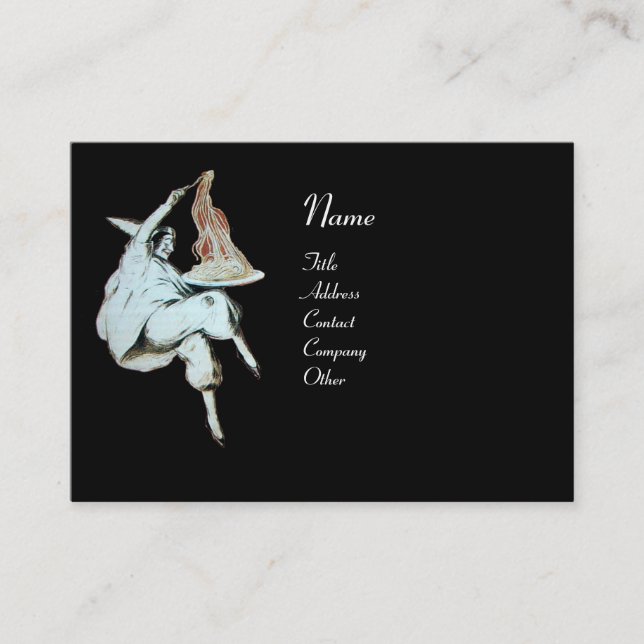 SPAGHETTI PARTY ITALIAN KITCHEN, RESTAURANT red Business Card (Front)