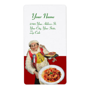 SPAGHETTI PARTY ITALIAN RESTAURANT CHEF Red White