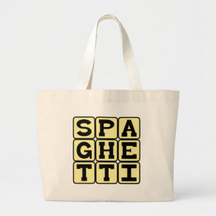 Spaghetti, Pasta Friend of the Meatball Large Tote Bag