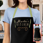 Spaghetti pasta Italian food personalised kitchen Apron<br><div class="desc">Cute apron featuring a tangled mess of spaghetti or pasta with tomatoes and basil,  personalised with your name or other text and choice of background colour,  perfect for your favourite Italian food lover.</div>