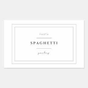 Spaghetti Pasta Label Stickers