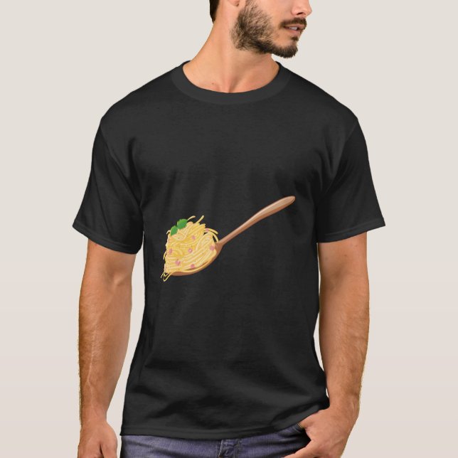 Spaghetti Pasta Noodles Italian Food Pasta Foodie T-Shirt (Front)
