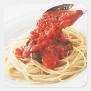 Spaghetti Pomodoro Square Sticker