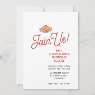 Spaghetti Rehearsal Dinner Invitation