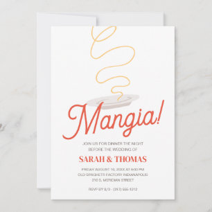 Spaghetti Rehearsal Dinner Invitation