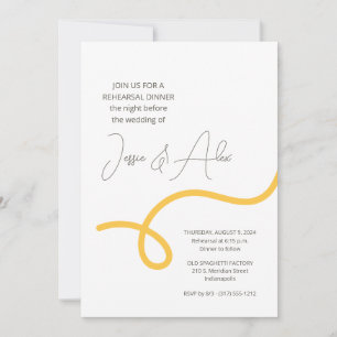 Spaghetti Rehearsal Dinner Invitation