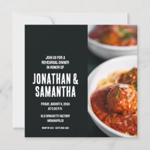 Spaghetti Rehearsal Dinner Invitation
