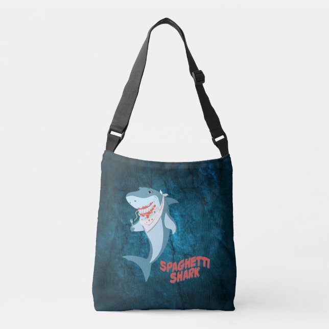 Spaghetti Shark Crossbody Bag (Front)