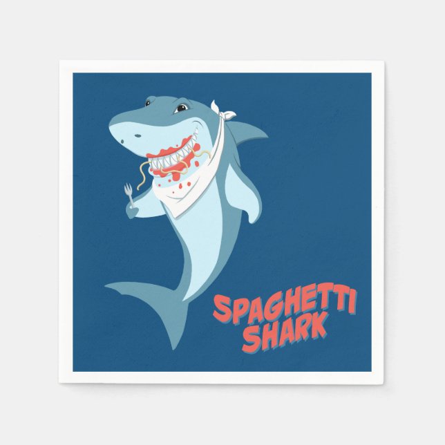 Spaghetti Shark Napkin (Front)