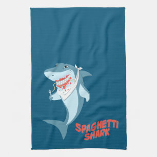 Spaghetti Shark Tea Towel