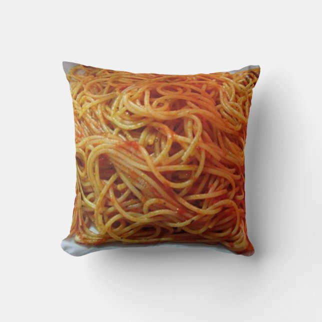 Spaghetti Throw Pillow (Front)