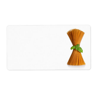 Spaghetti With Basil Isolated On White Background
