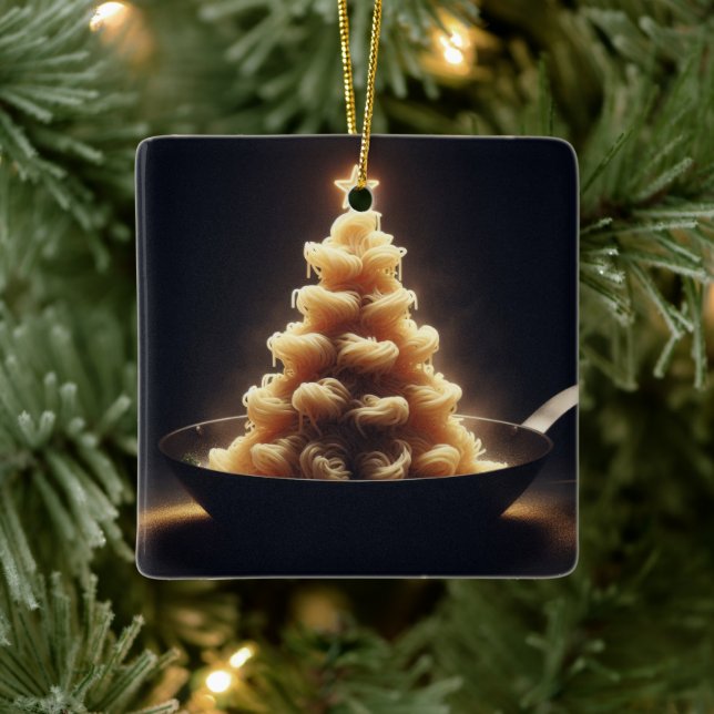 Spaghetti Wonderland Ceramic Ornament (Tree)