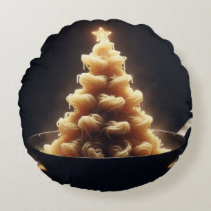 Spaghetti Wonderland Round Cushion