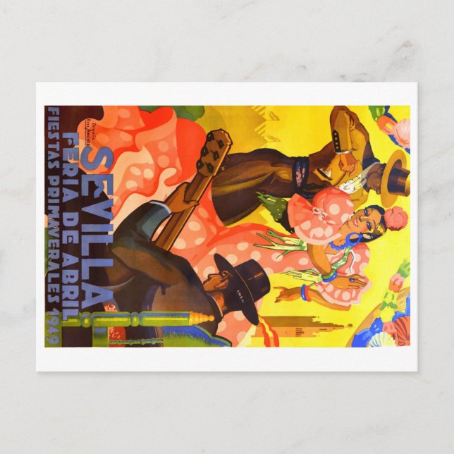 Spain 1949 Seville April Fair Poster Postcard (Front)
