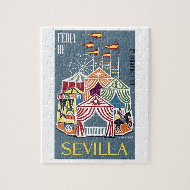 Spain 1960 Seville Festival Poster Jigsaw Puzzle (Vertical)