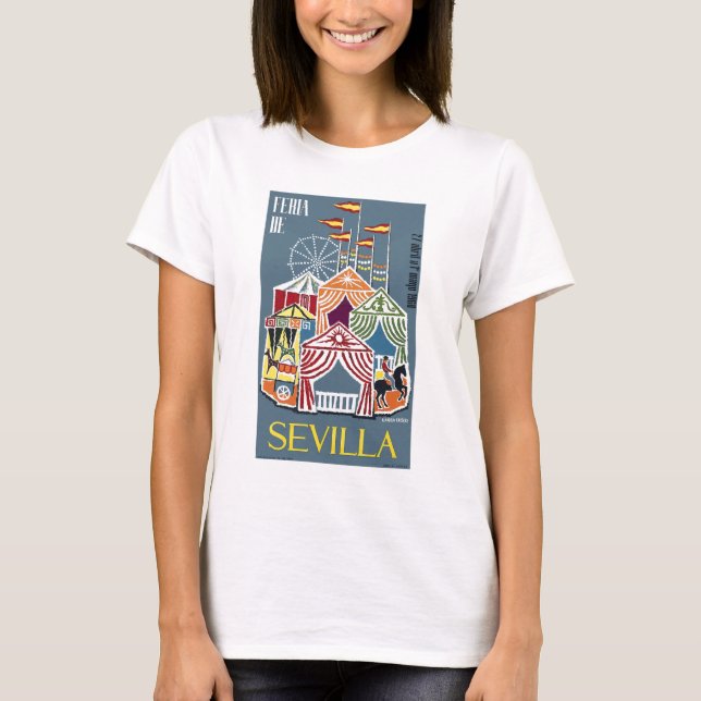 Spain 1960 Seville Festival Poster T-Shirt (Front)